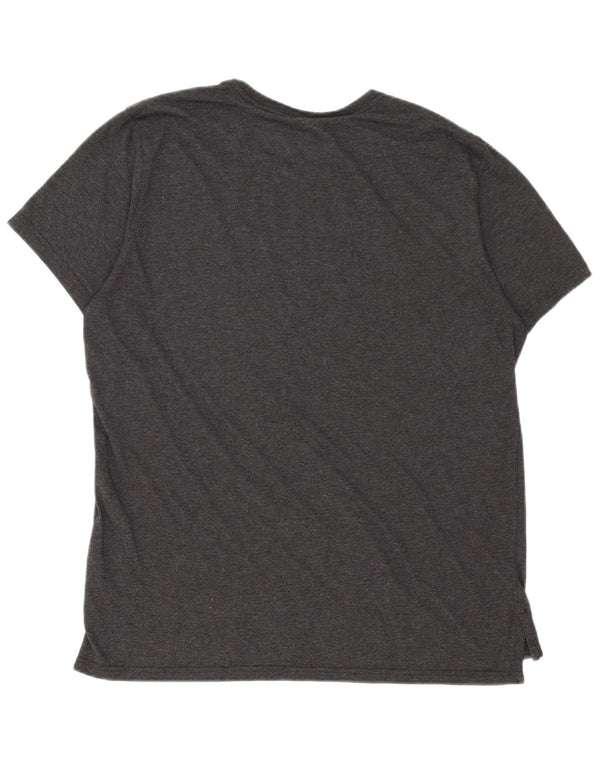 Nike herre Dri Fit T-shirt top mellemgrå polyester
