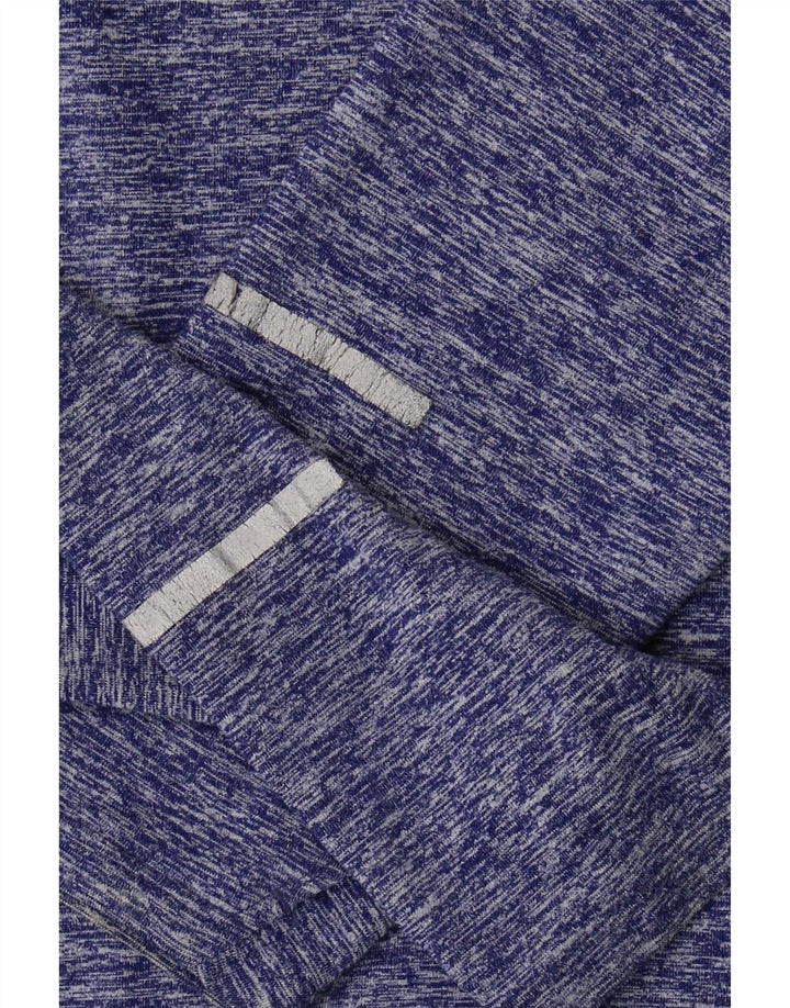 Nike Herre Dri Fit Pullover med lynlåsudskæring Træningsdragt Top Lille Lilla Flecked