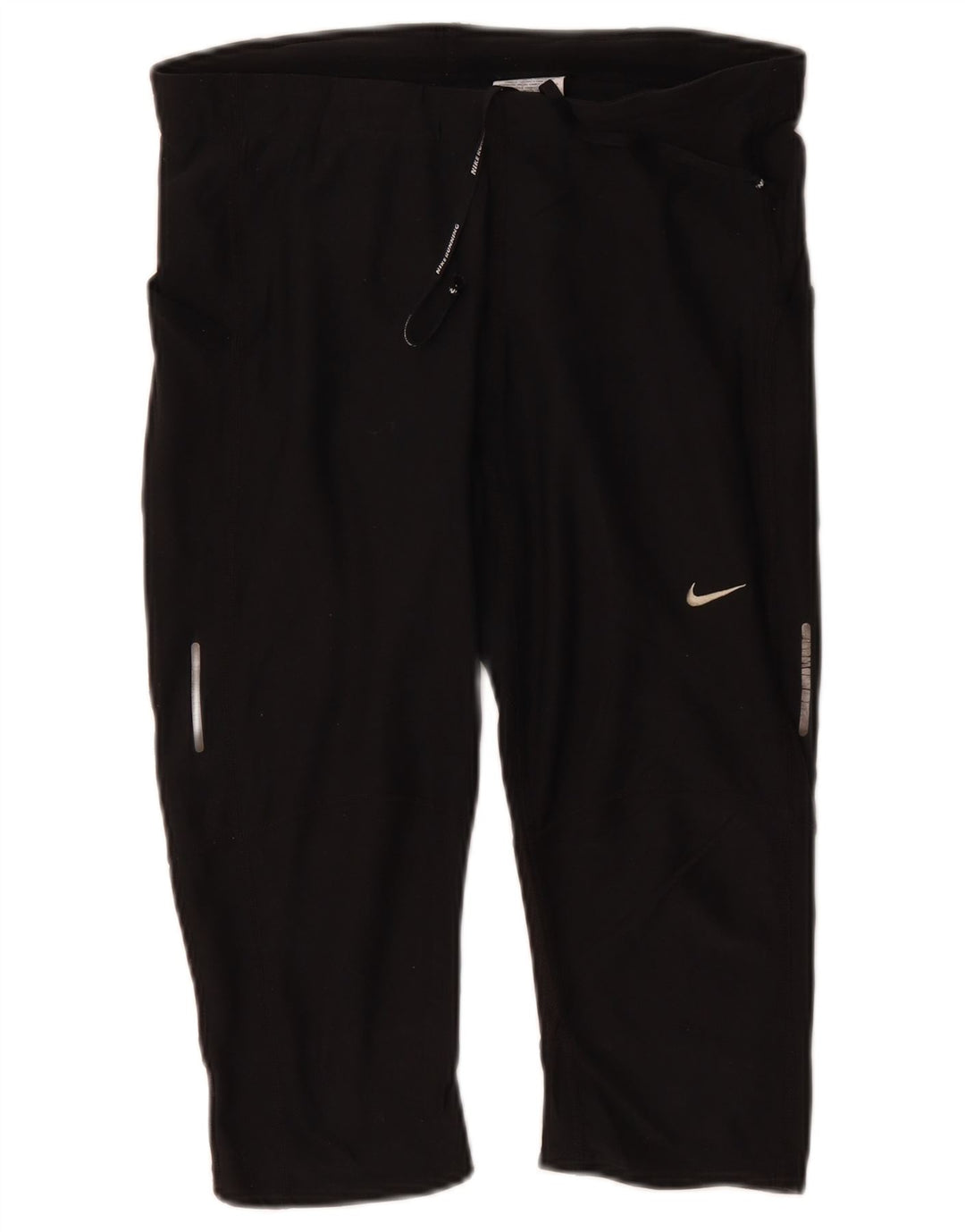 NIKE Dame Dri Fit Capri træningsdragt Bukser UK 14 Stor sort polyester