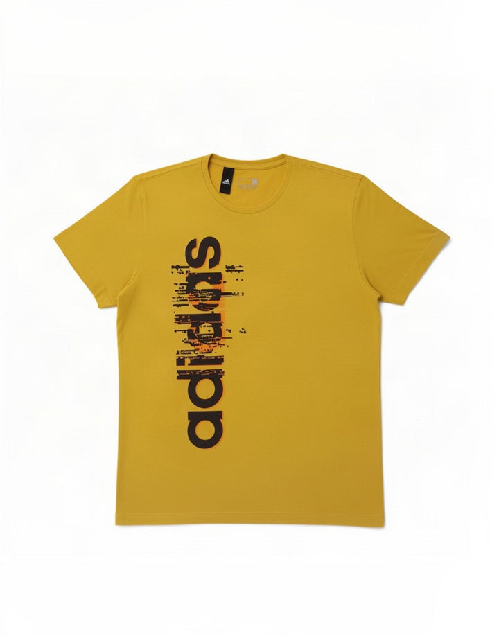 Adidas Herre Grafisk T-Shirt Top Stor Gul