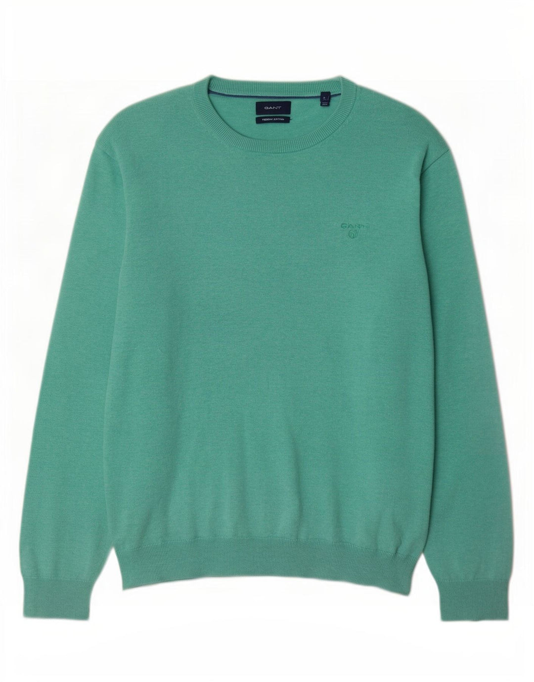 Gant Herre Boat Neck Jumper Sweater Stor turkis bomuld