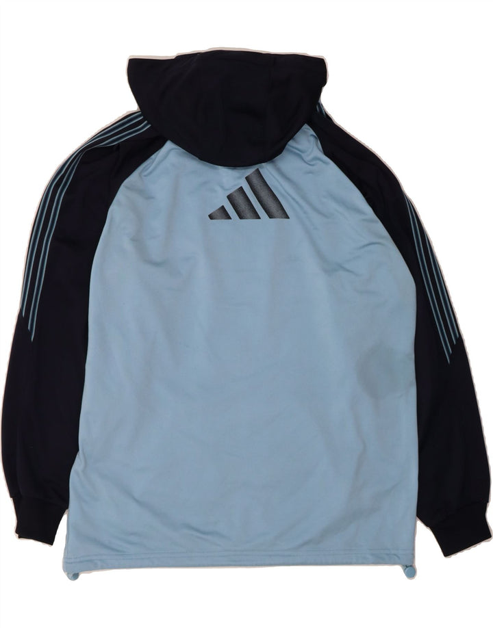 ADIDAS Mens Graphic Tracksuit Top Jacket UK 38/40 Medium Blue Colourblock Vintage Adidas and Second-Hand Adidas from Messina Hembry 