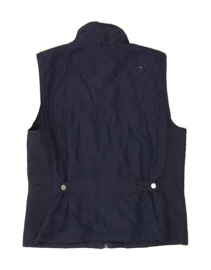 RALPH LAUREN Womens Quilted Gilet UK 16 Large Navy Blue Polyester Vintage Ralph Lauren and Second-Hand Ralph Lauren from Messina Hembry 
