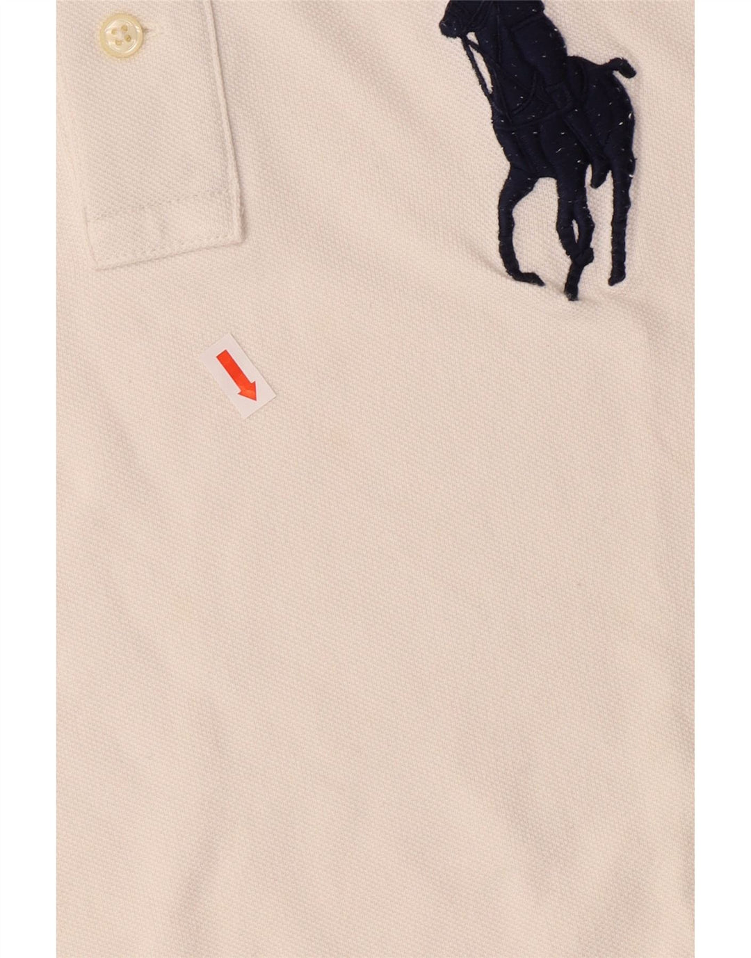 POLO RALPH LAUREN Grafisk drengepoloskjorte 14-15 år Stor hvid bomuld