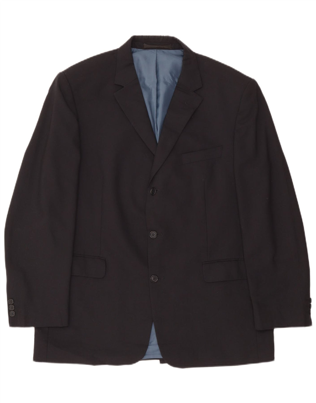 Marks & Spencer Herre 3-knaps blazerjakke UK 44 XL marineblå polyester