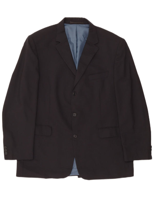 Marks & Spencer Herre 3-knaps blazerjakke UK 44 XL marineblå polyester