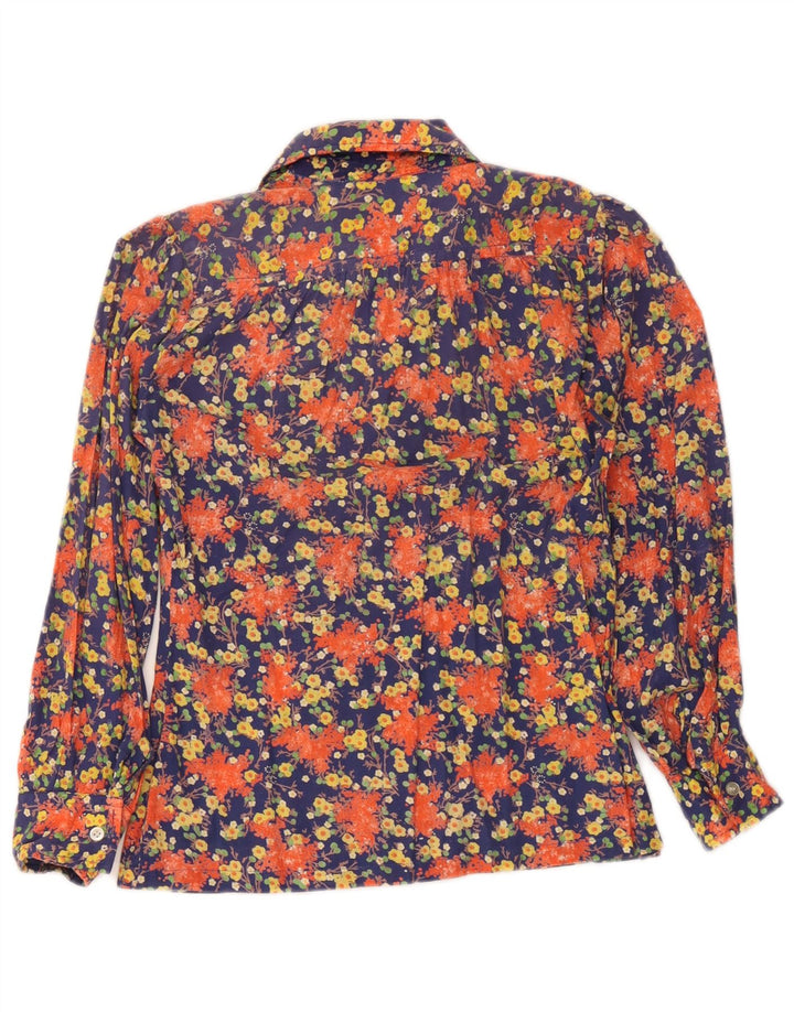 Vintage dameskjorte bluse IT 42 Medium Multicolored Floral