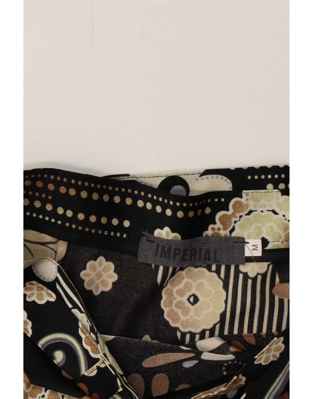 Imperial Dame grafisk A-linje nederdel Medium W28 Sort Blomster