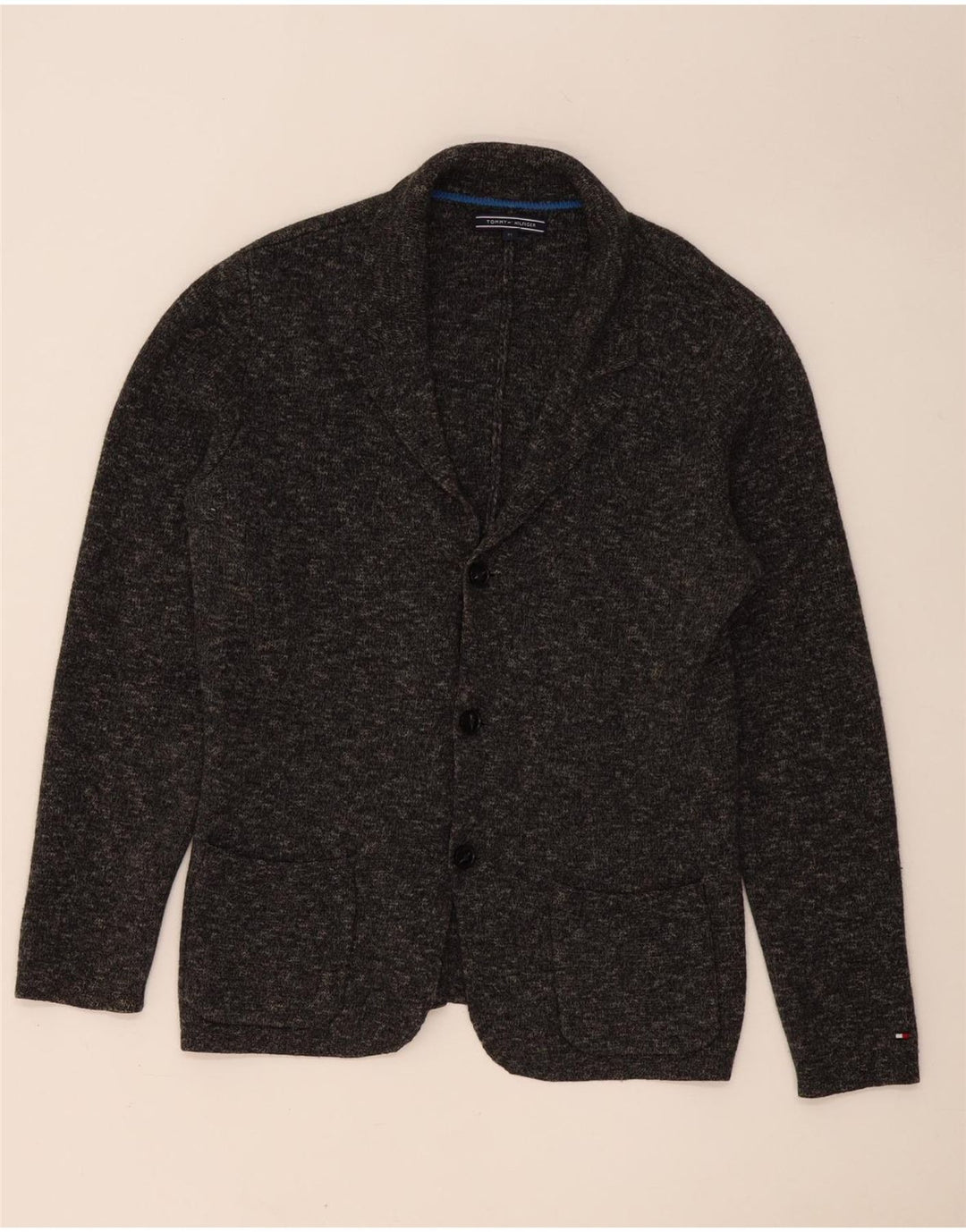 TOMMY HILFIGER Herre 3-knaps blazerjakke UK 38 Medium Grey Flecked