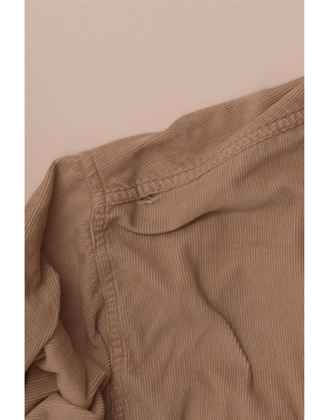 COTTON CLUB Herre fløjlsskjorte Stor beige bomuld