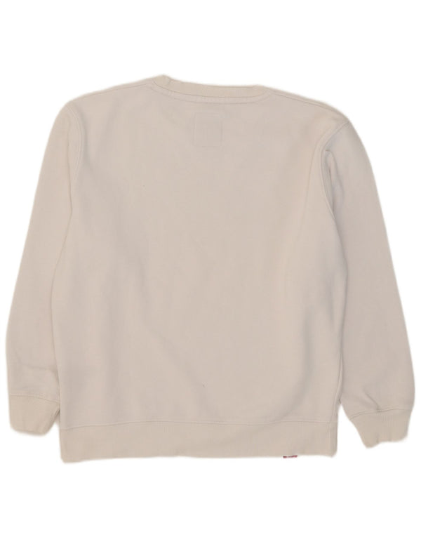 Alpha Industries Herre grafisk sweatshirt Jumper Medium Hvid Bomuld