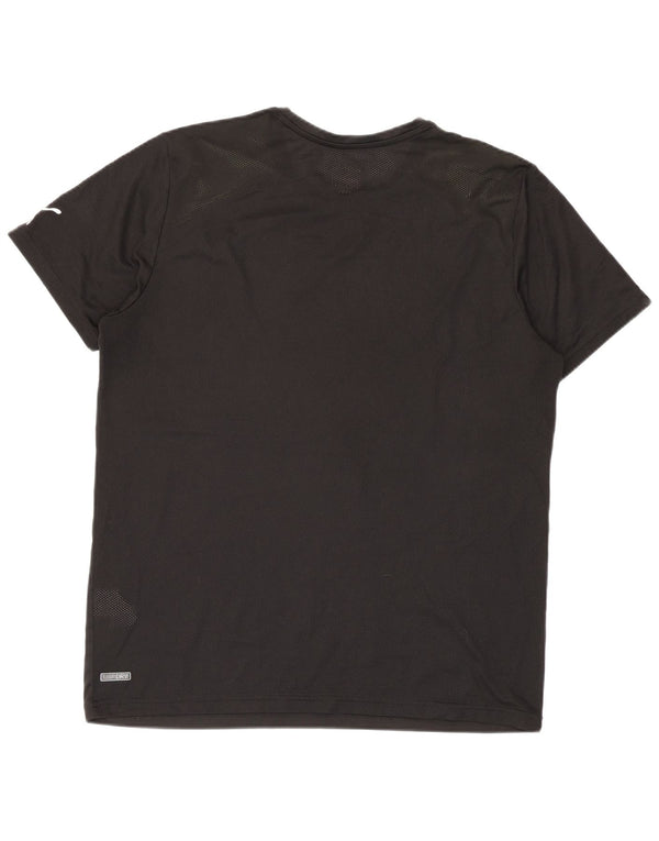 Puma Herre Grafisk T-Shirt Top Stor Sort Colourblock Polyester