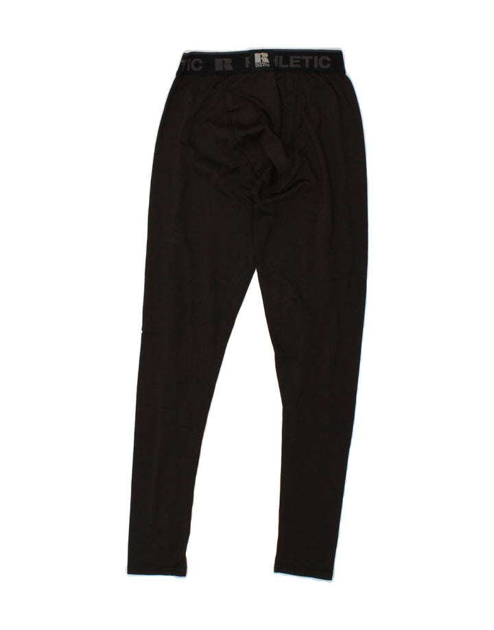 RUSSELL ATHLETIC Mens Graphic Leggings Small  Black Polyester Vintage Russell Athletic and Second-Hand Russell Athletic from Messina Hembry 