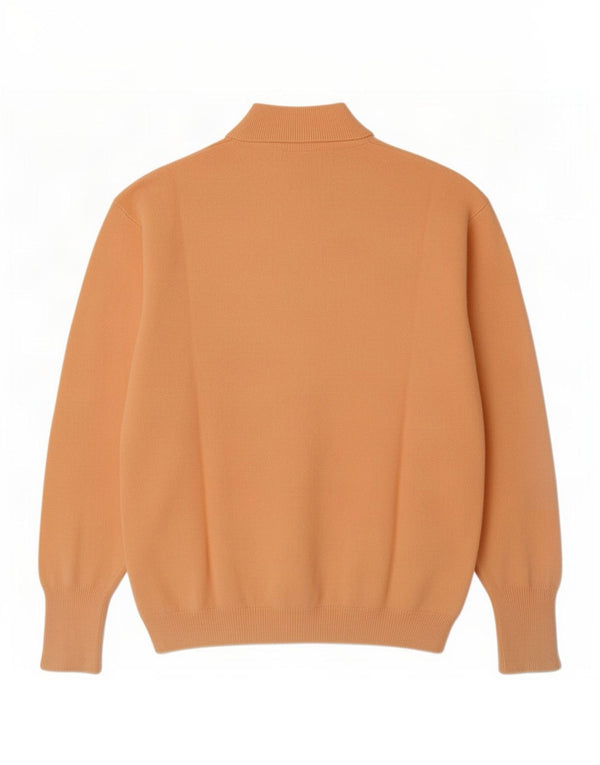 Vintage Dame Turtle Neck Sweater IT 44 Medium Orange Uld