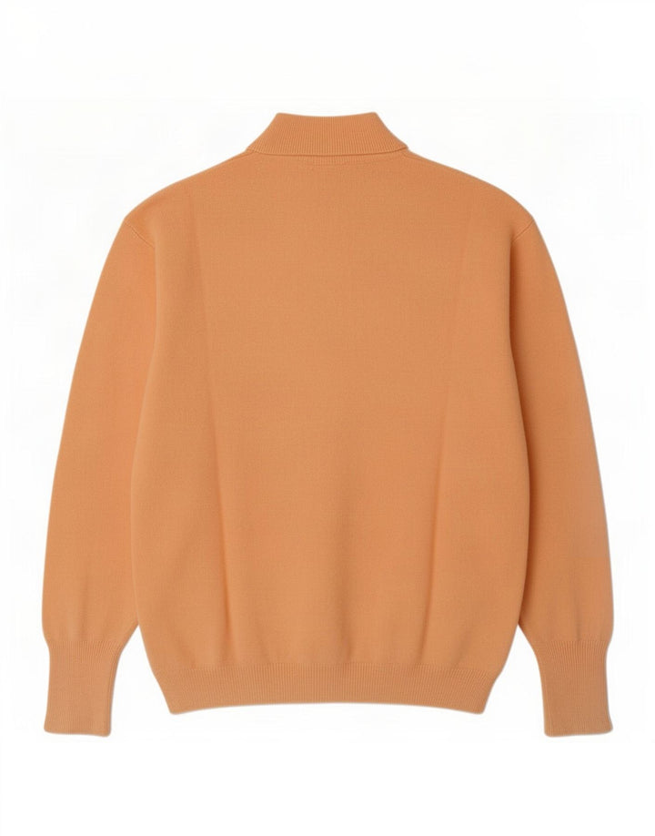 Vintage Dame Turtle Neck Sweater IT 44 Medium Orange Uld