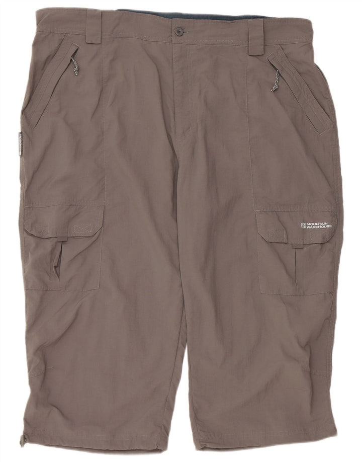 MOUNTAIN WAREHOUSE Herre Cargo Bermuda Shorts W42 2XL Grå Nylon