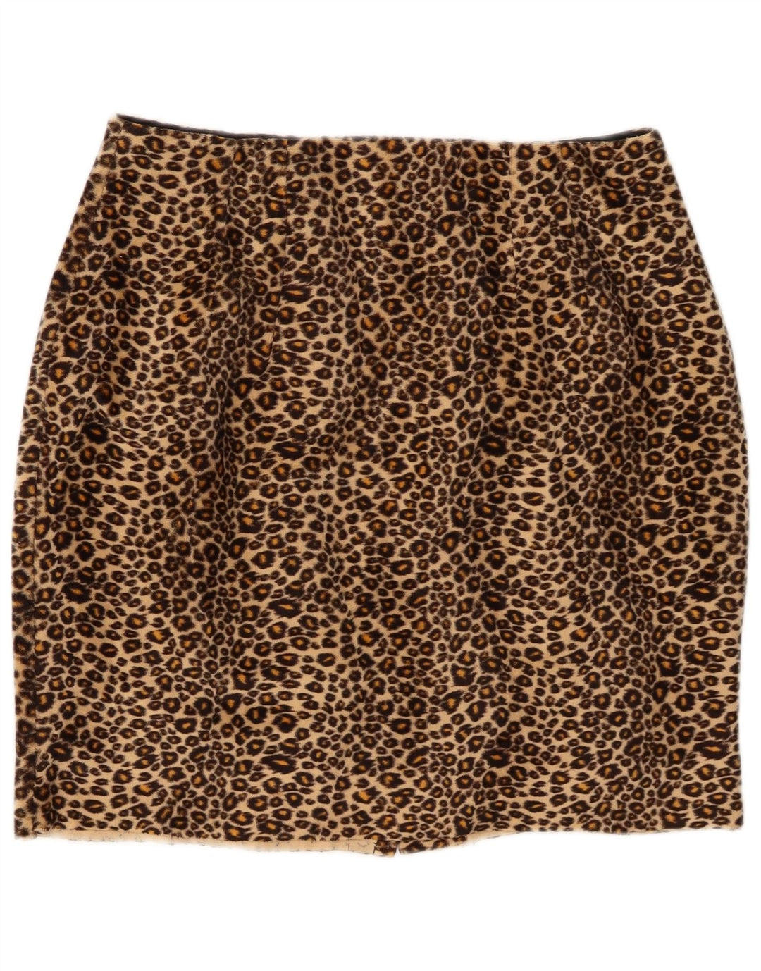 Zara Pencil Nederdel til kvinder W32 Large Brown Animal Print Polyester
