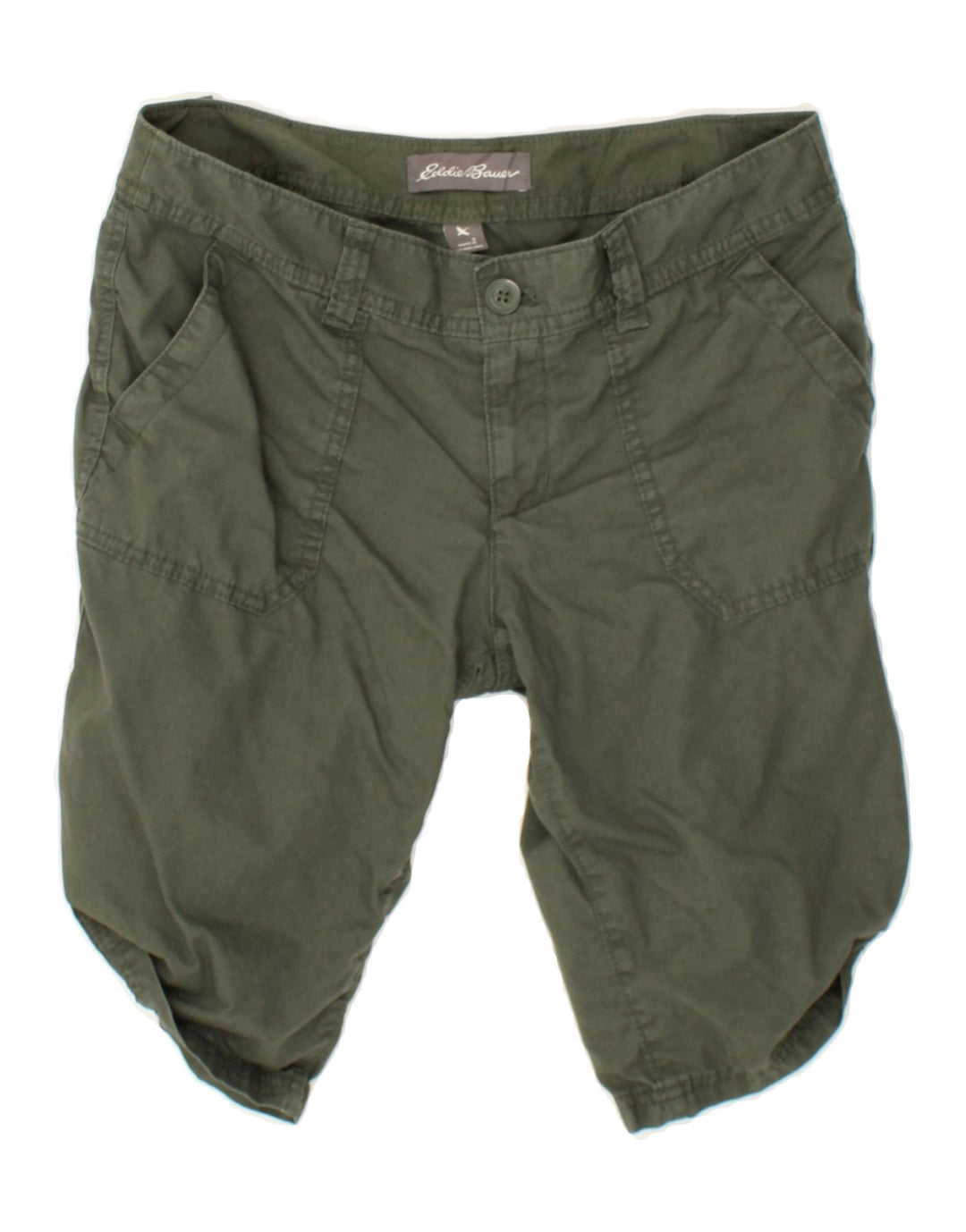 EDDIE BAUER Womens Bermuda Shorts US 2 XS W25  Khaki Cotton Vintage Eddie Bauer and Second-Hand Eddie Bauer from Messina Hembry 