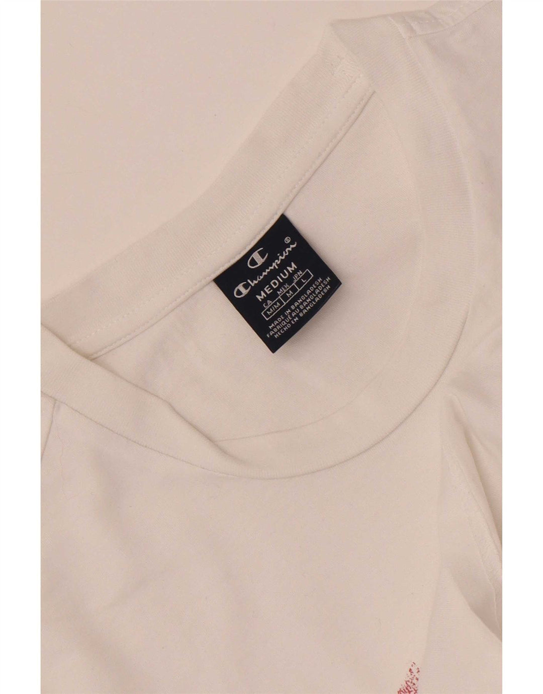 Champion Herre Grafisk T-Shirt Top Medium White