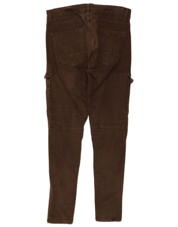 Zara Herre Slim Cargo Bukser EU 44 Large W34 L29 Khaki