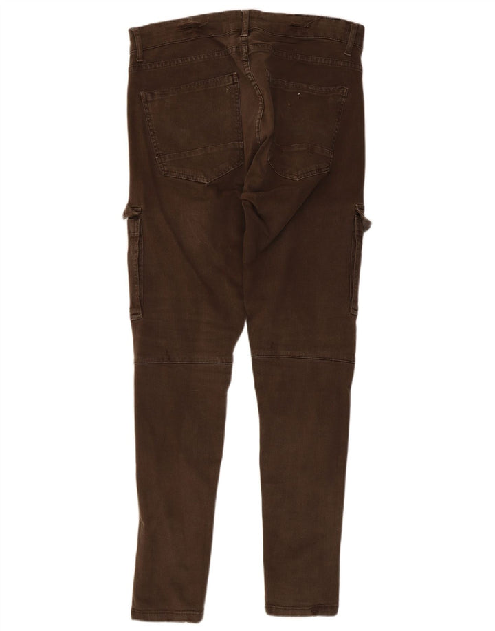 Zara Herre Slim Cargo Bukser EU 44 Large W34 L29 Khaki