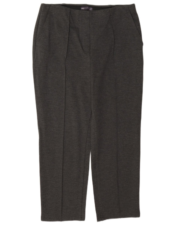 Marks & Spencer Lige fritidsbukser til kvinder UK 14 Large W34 L27 Grå