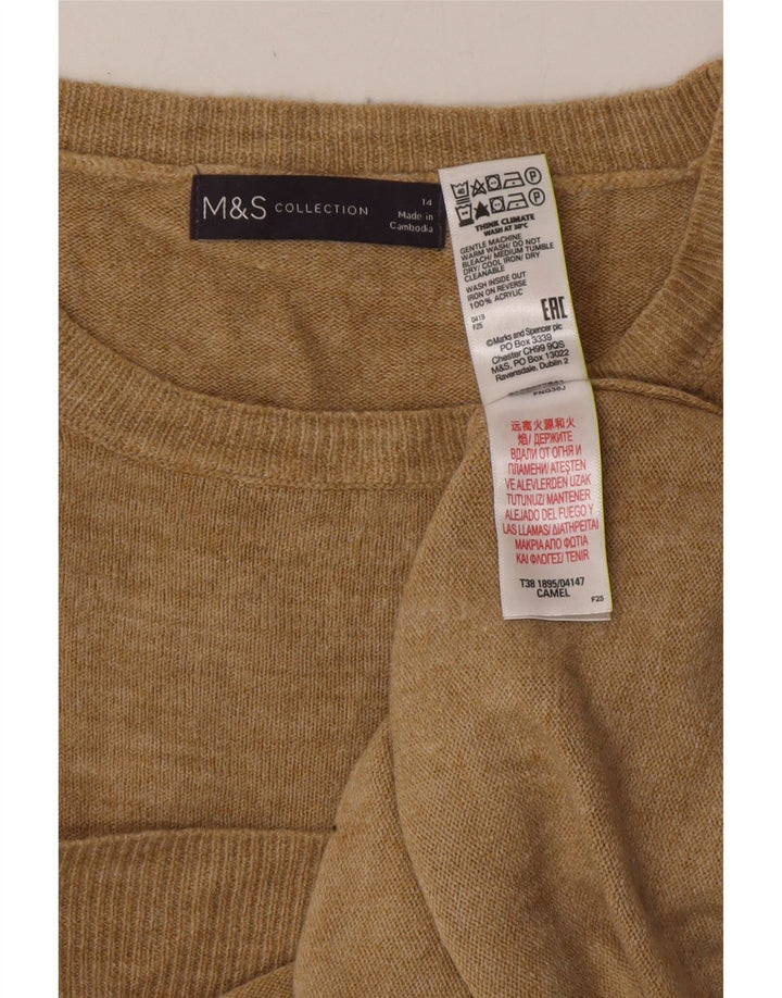 MARKS & SPENCER Dametrøje UK 14 Medium Beige Akryl