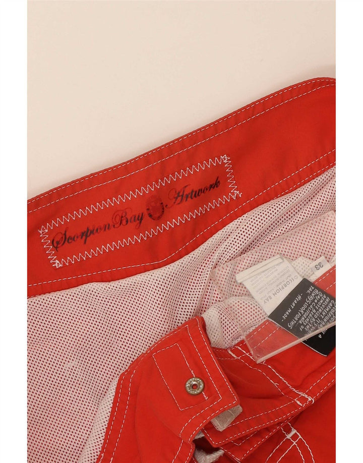 Scorpion Bay Herre grafiske svømmeshorts store røde polyester