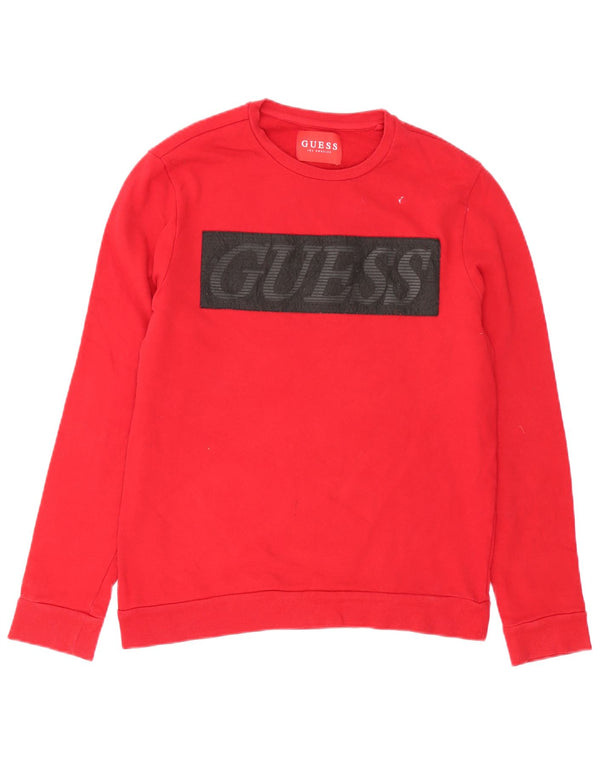 Guess Herre grafisk sweatshirt Jumper Medium Rød Bomuld