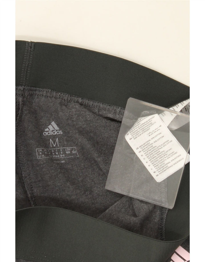 ADIDAS Dame Leggings UK 12/14 Medium Grey Bomuld