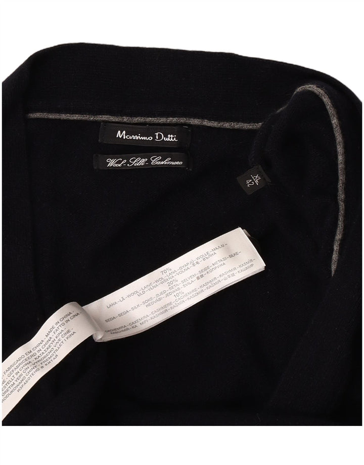Massimo Dutti Herre Cardigan Sweater XL Marineblå Uld