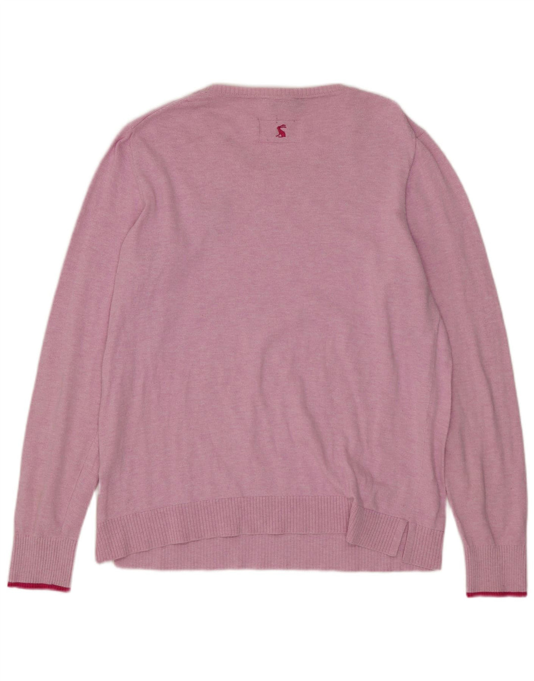 Joules Dame Boat Neck Jumper Sweater UK 12 Medium Pink Bomuld