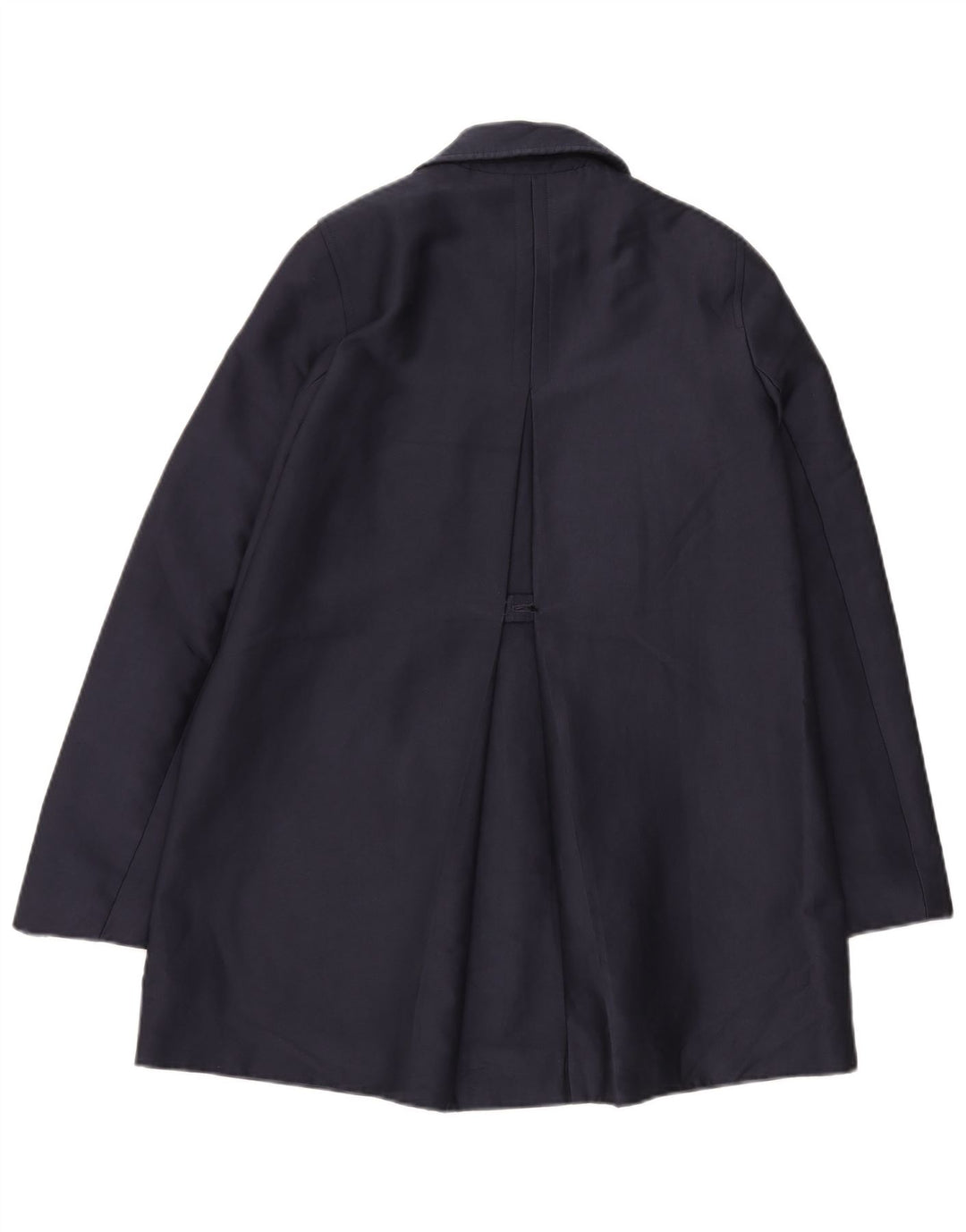 Zara Dame Overfrakke UK 14 Medium Marineblå Bomuld
