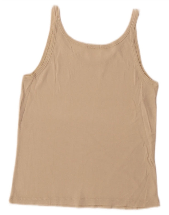 Benetton Dame Cami Top UK 10 Small Beige Bomuld