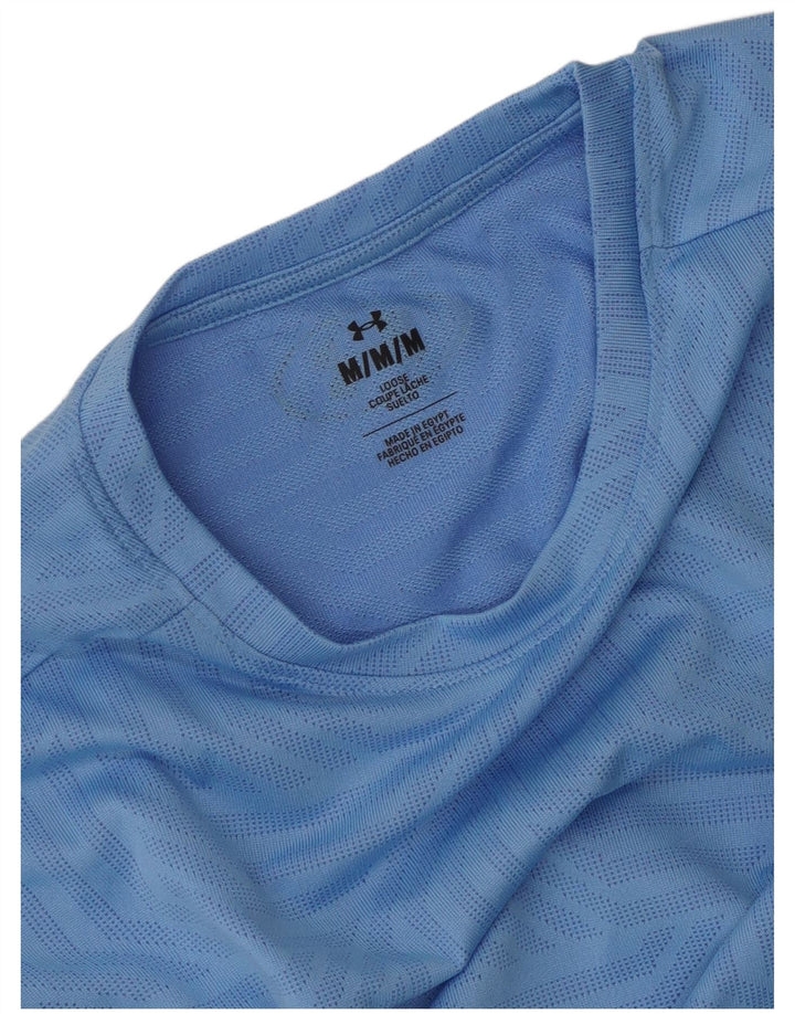 Under Armour Herre T-Shirt Top Medium Blå Geometrisk