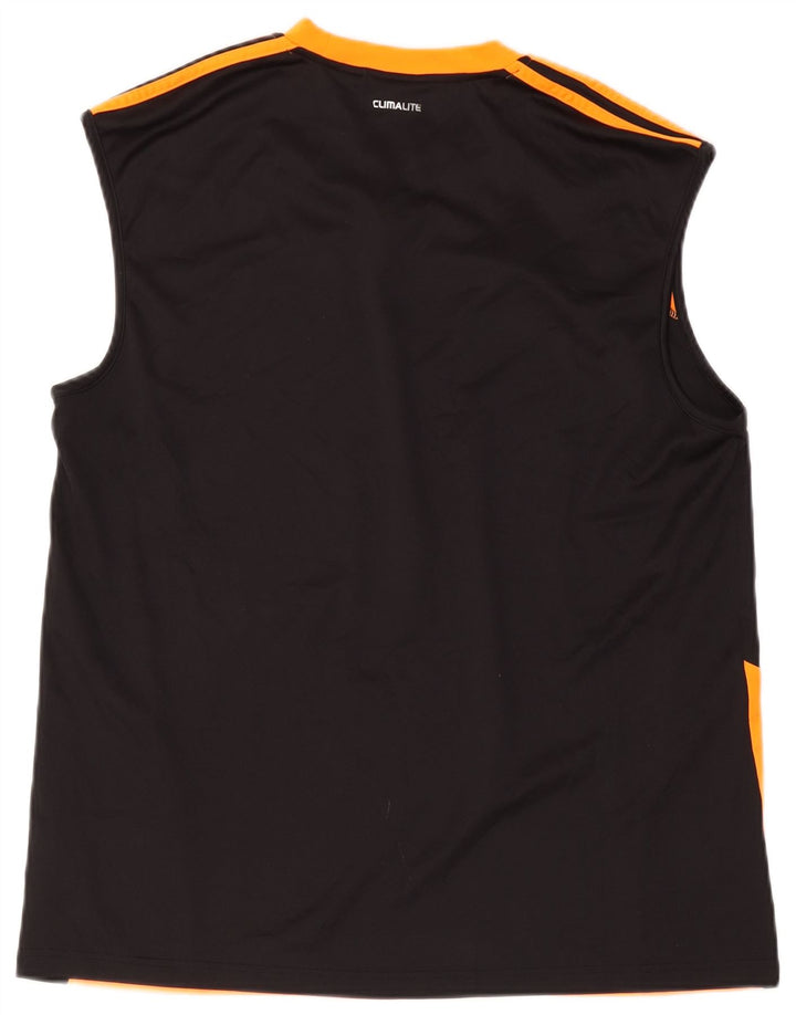 Adidas Herre Climalite Vest Top XL Orange Colourblock Polyester