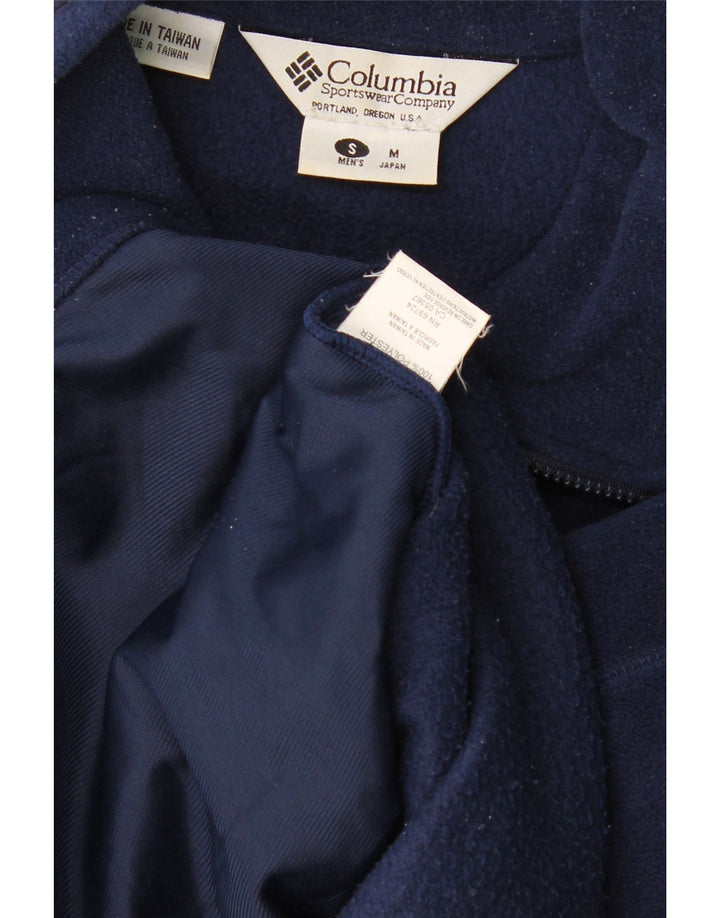 Columbia Herre Loose Fit Fleecejakke UK 36 Small Navy Blue Polyester