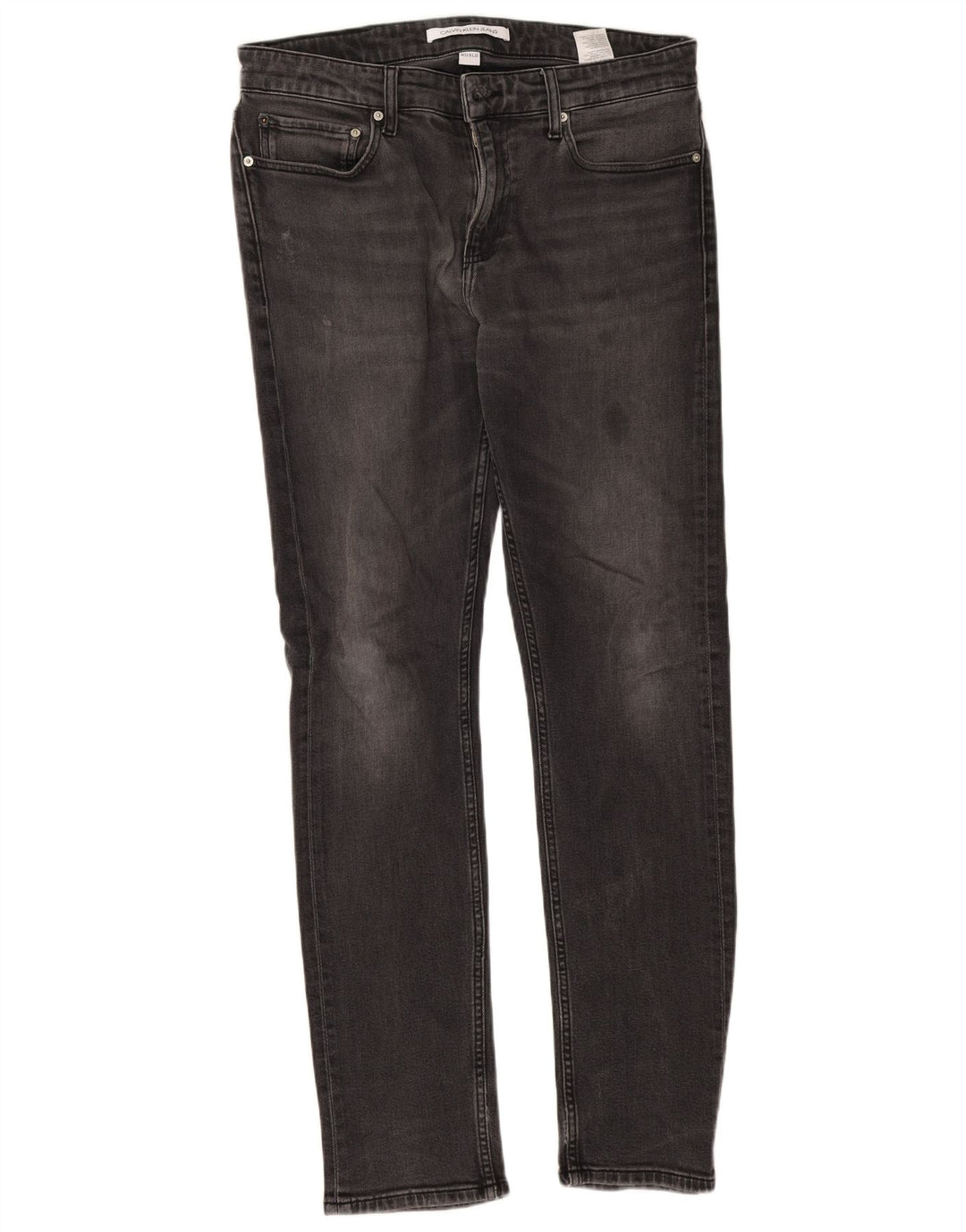 Calvin Klein Herre Slim Jeans W32 L32 Grå Bomuld