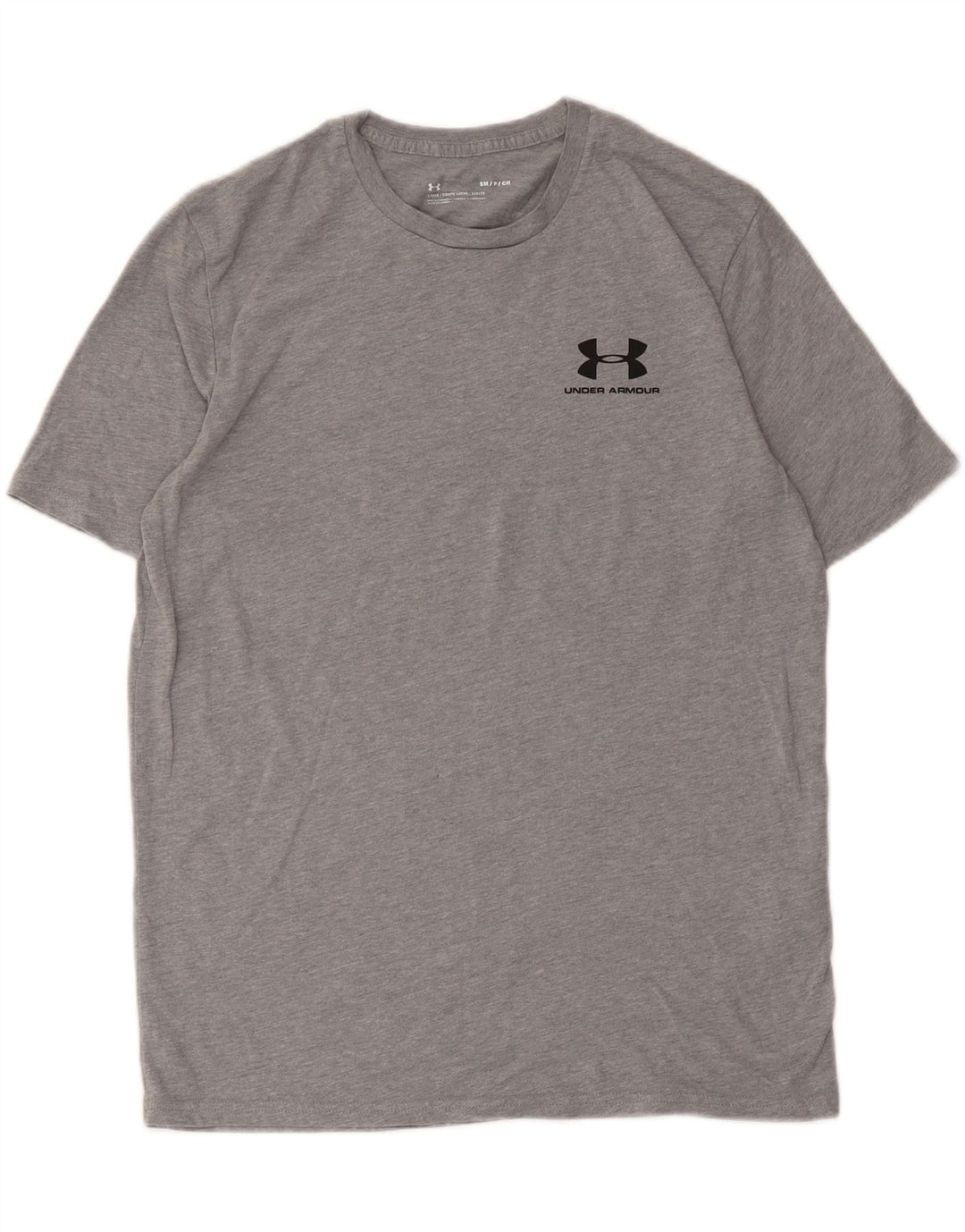 Under Armour Herre T-Shirt Top Lille Grå Bomuld