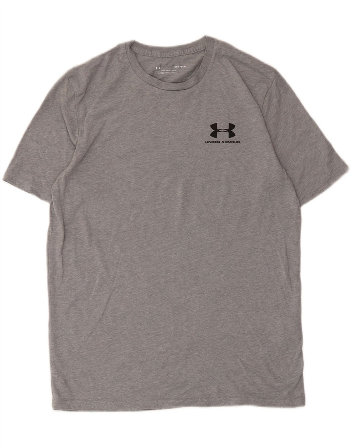 Under Armour Herre T-Shirt Top Lille Grå Bomuld