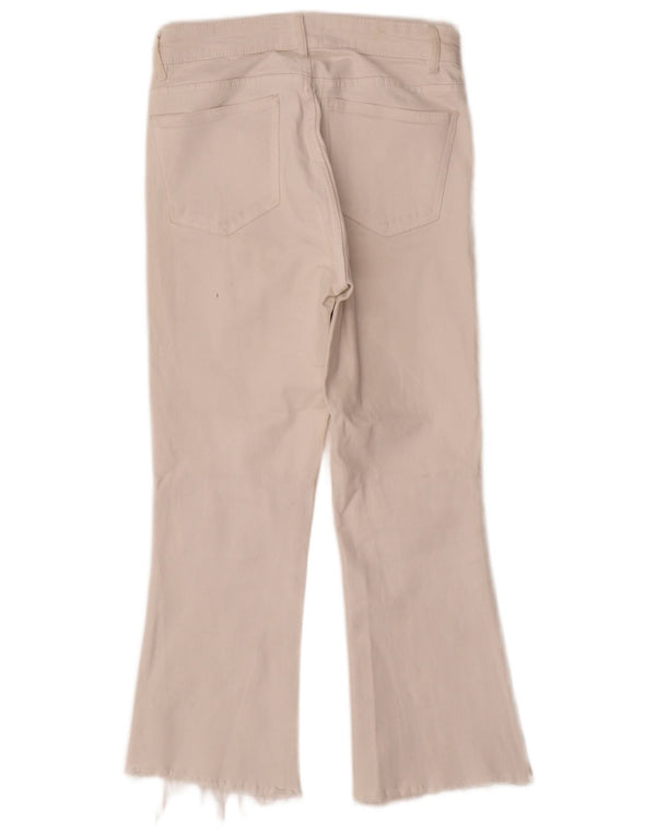 Zara Dame Bootcut Jeans EU 36 XS W26 L24 Hvid Bomuld
