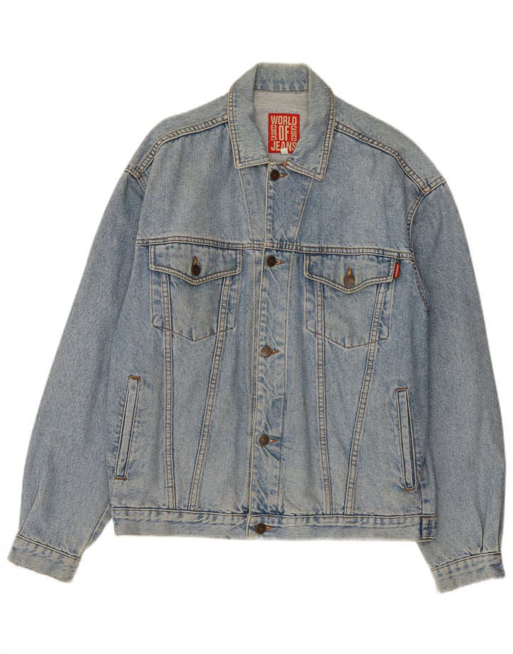 Casucci Herre denimjakke UK 40 Stor Blå Bomuld