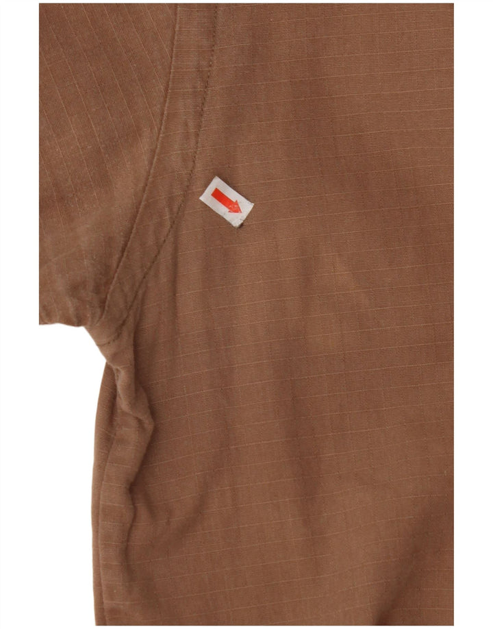 JEEP kortærmet herreskjorte XL brun ternet bomuld