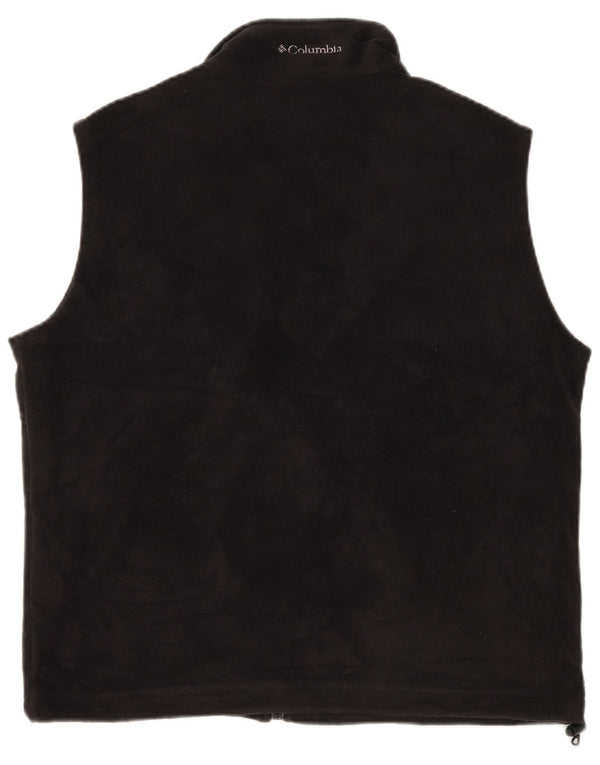COLUMBIA Dame Fleece Gilet UK 16 Large Black Polyester
