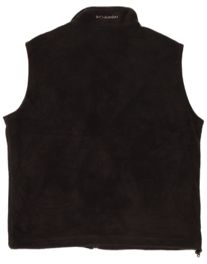 COLUMBIA Dame Fleece Gilet UK 16 Large Black Polyester