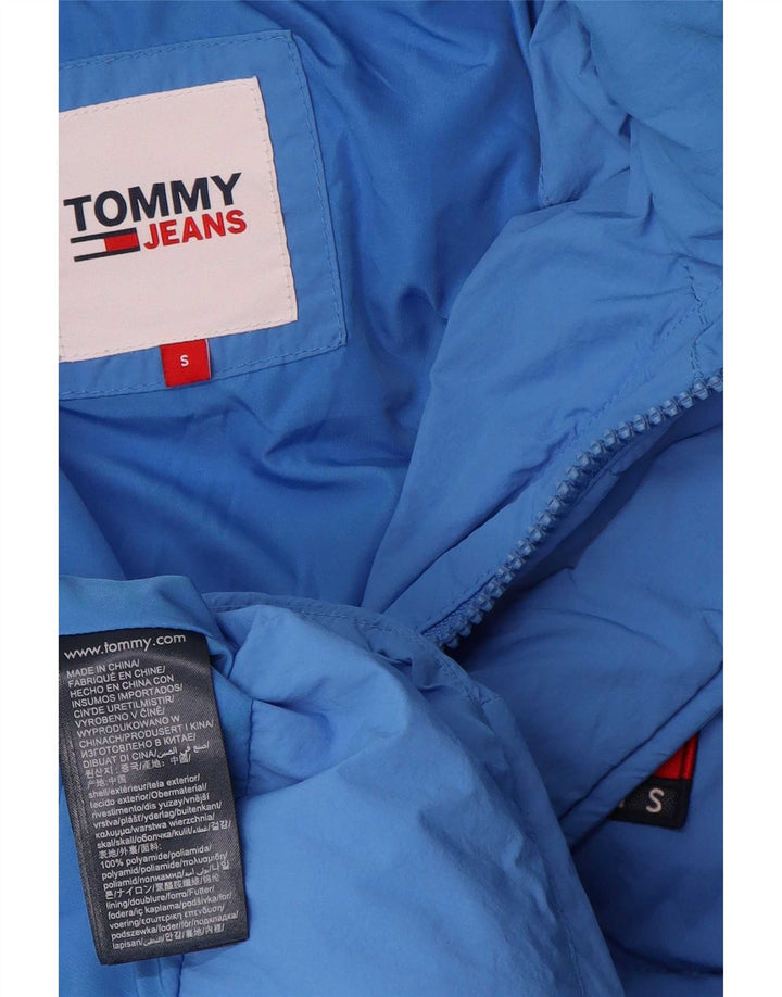 Tommy Hilfiger Herre hættepolstret frakke UK 36 Lille blå polyamid