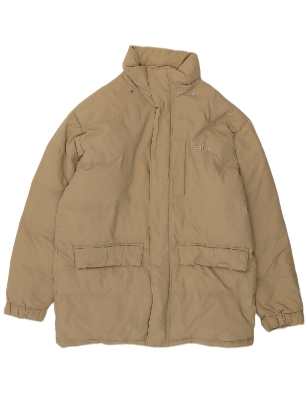 Fila Herre Polstret Frakke UK 40 Stor Beige Nylon
