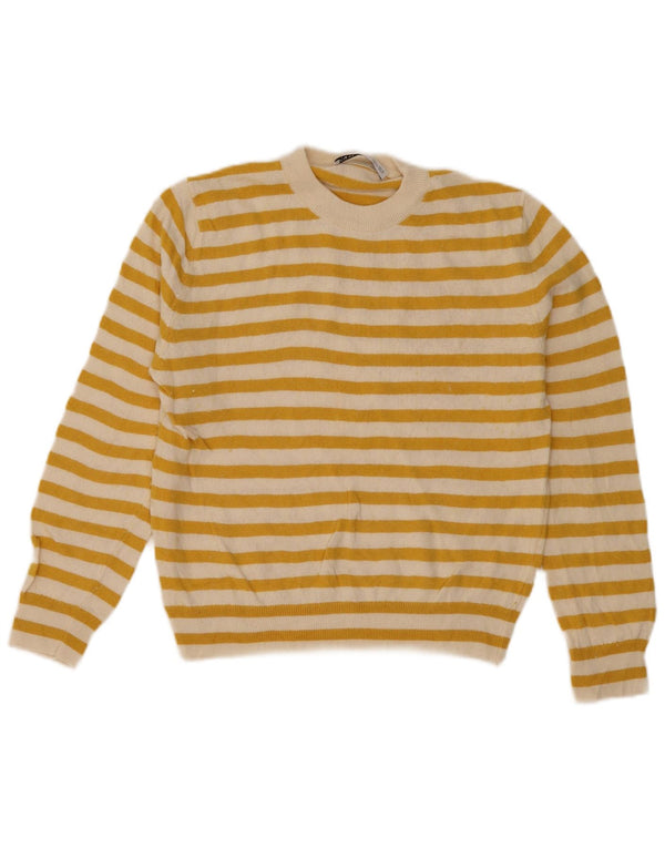 Zara Dametrøje med rund hals DK 10 Små gulstribede