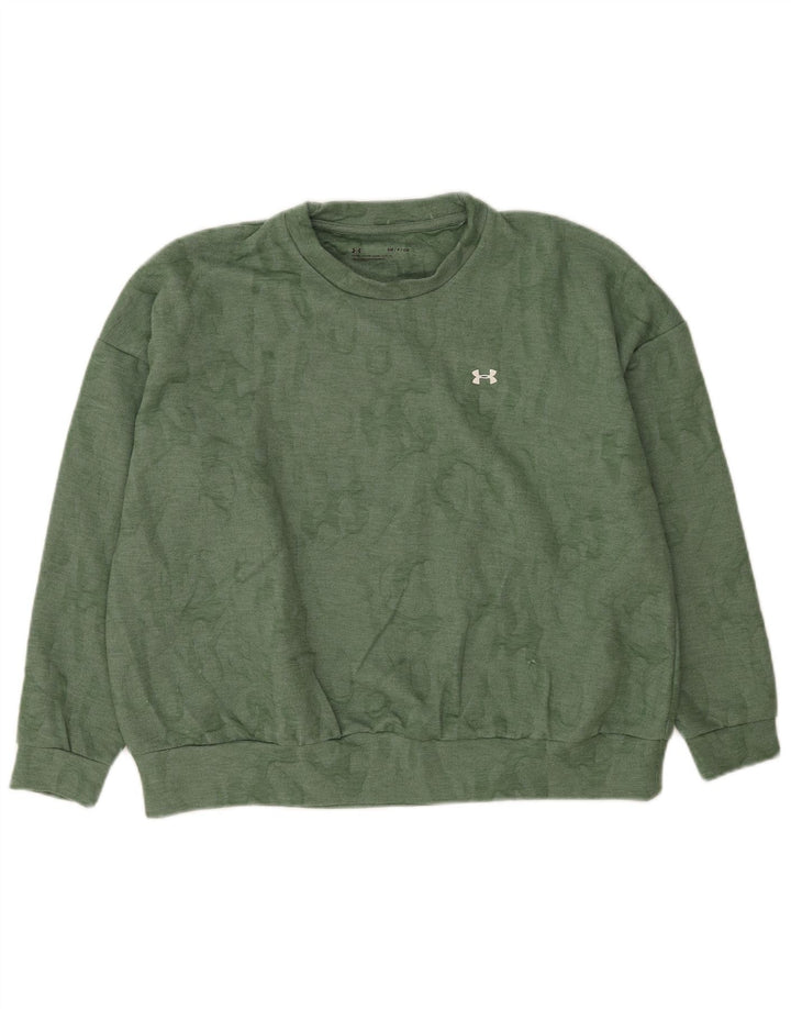 Under Armour Herre Grafisk Loose Fit Sweatshirt Jumper Lille Grøn Polyester