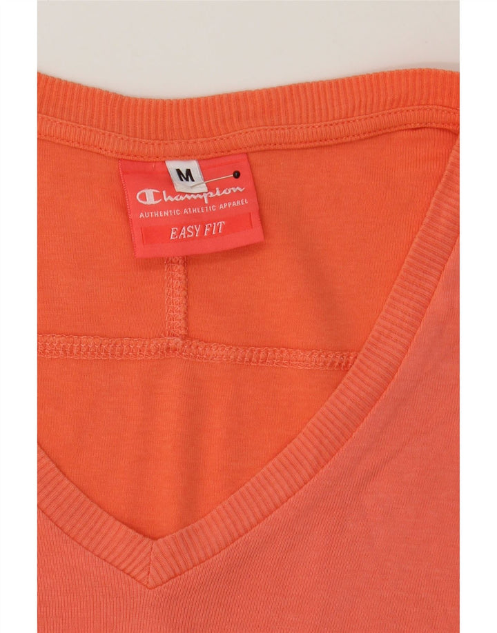 CHAMPION Womens Easy Fit T-Shirt Top UK 14 Medium Orange Vintage Champion and Second-Hand Champion from Messina Hembry 